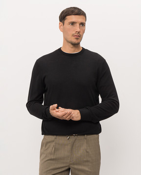 Cashmere&Whiskey Black wool jumper MU8121318541R