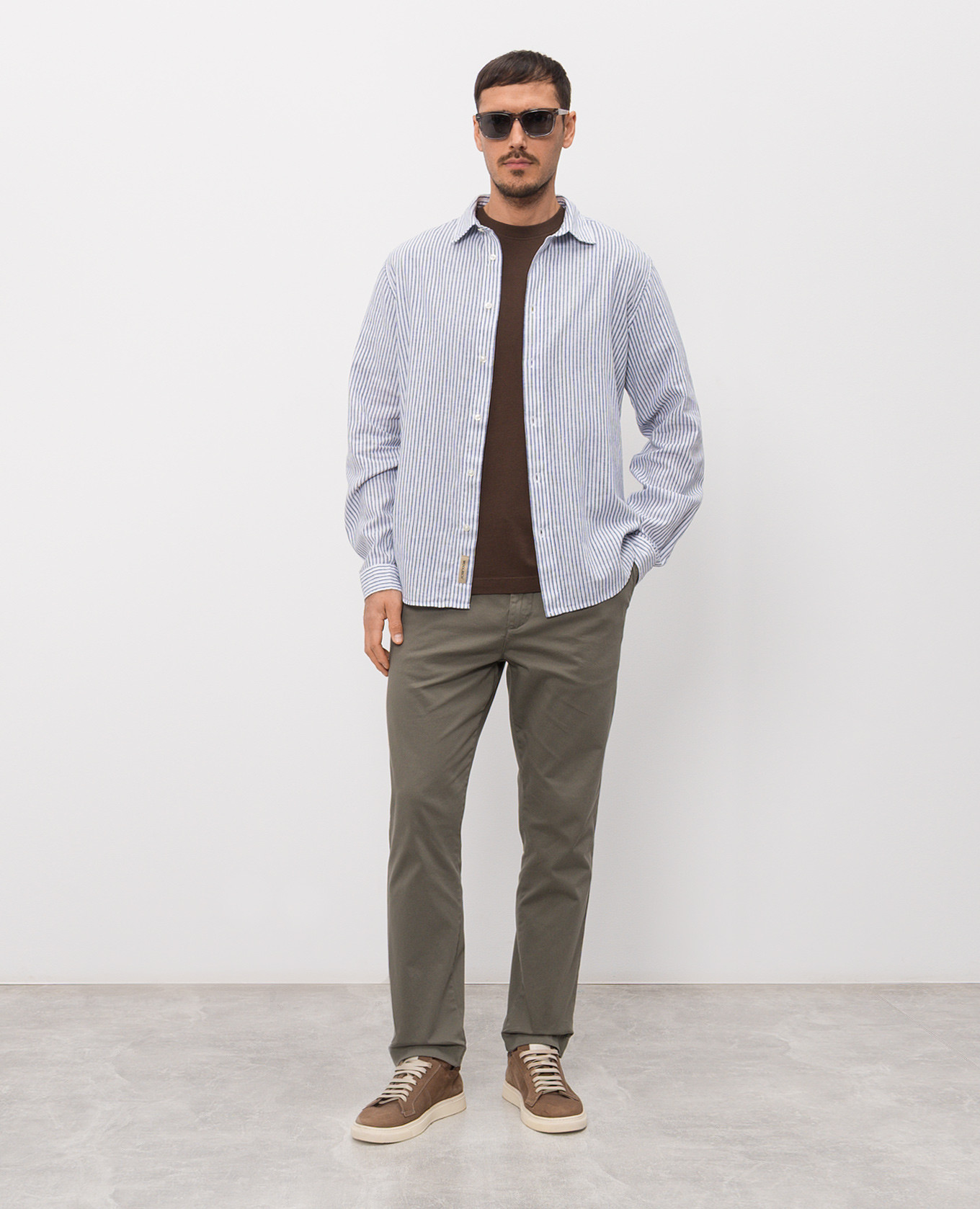 Brown T-shirt with logo print Woolrich 2
