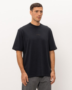 Stone Island Navy T-shirt with logo print L2S152100001S0E19