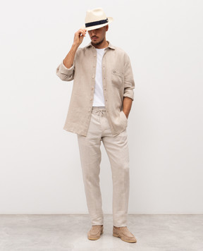Stefano Ricci Beige linen shirt MC008140BX2922