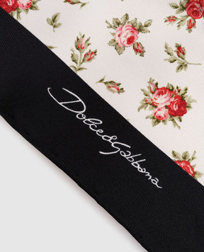 Dolce&Gabbana Blue printed silk scarf FS329AGDDLO