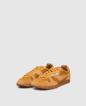 AUTRY Brown Windspin combination sneakers A1UNWSLWKS02