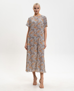 Max Mara Weekend Blue silk midi dress CRESPO WKDCRESPO