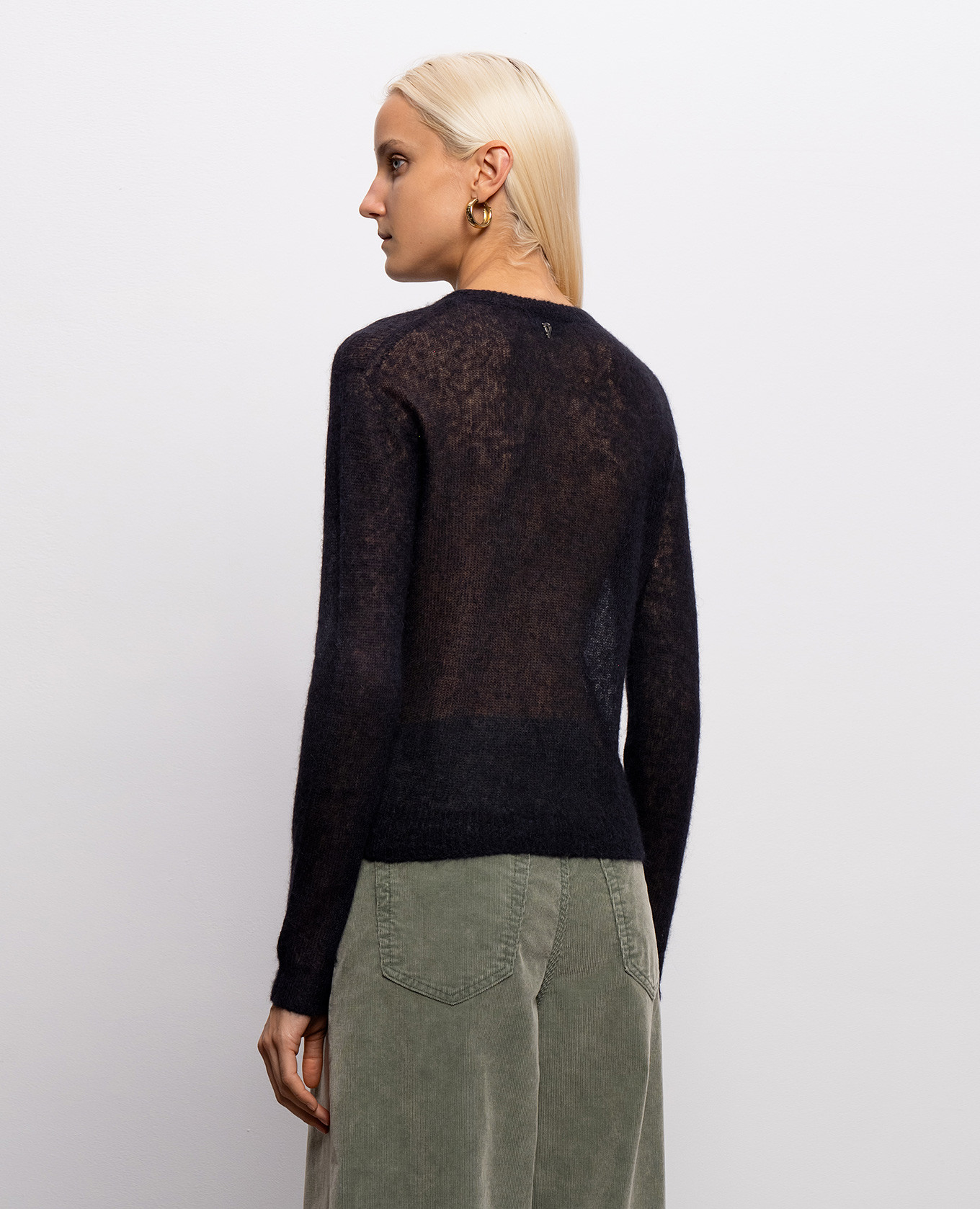 Black alpaca wool jumper Dondup 4