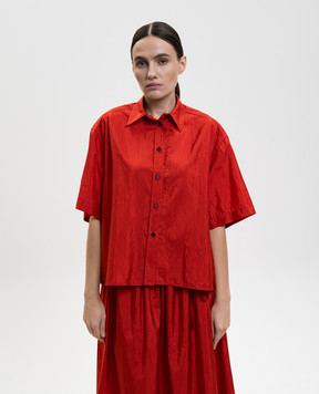 Jil Sander Red shirt with silk J40DL0167J70003