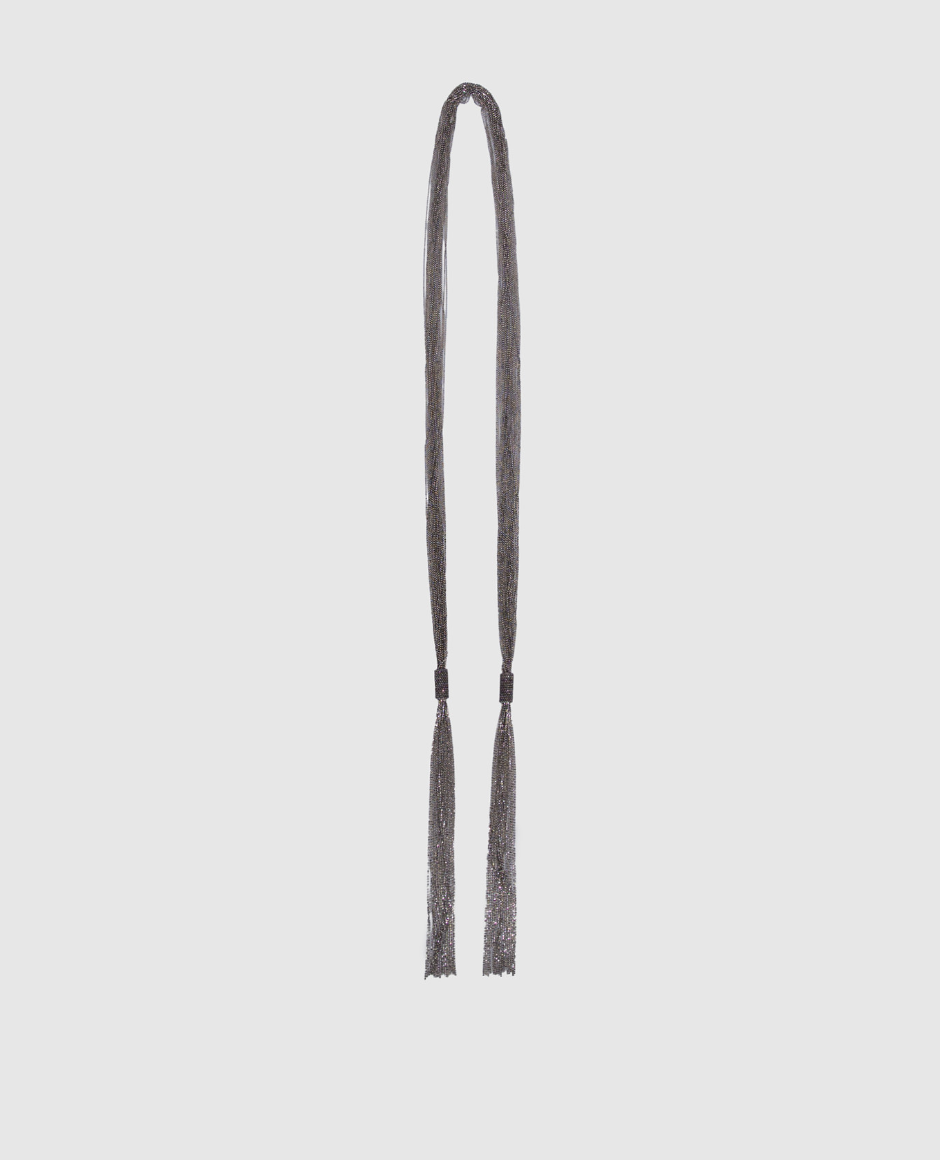Gray necklace with monil chain