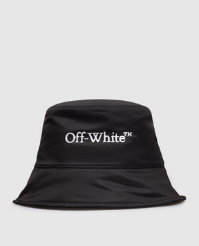 Off-White Black Panama with logo embroidery OMLA034C99FAB006