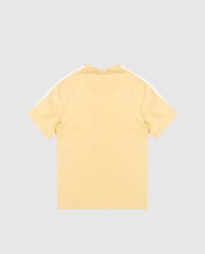 Dolce&Gabbana Children's yellow T-shirt with textured logo L4JTKDG7PWQ26
