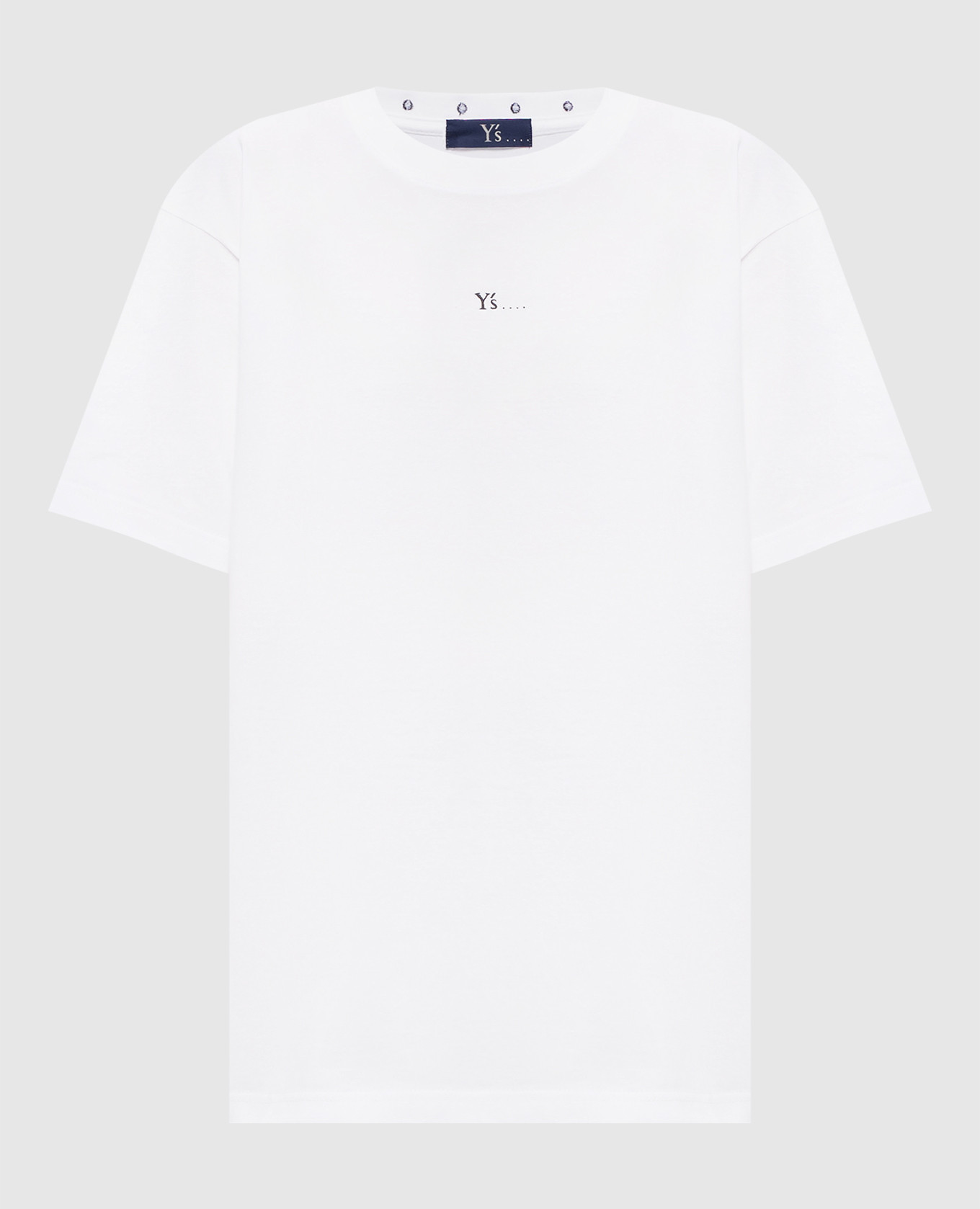

White T-shirt with monogram embroidery Y`S Yamamoto