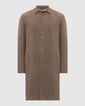 Stefano Ricci Brown wool coat M1ZSDB4000W0001P