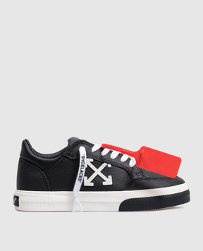 Off-White Black leather Vulcanized sneakers W288C9L002