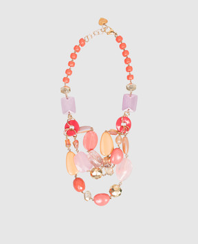 Dolman Bijoux Multilayered necklace with crystals 75104