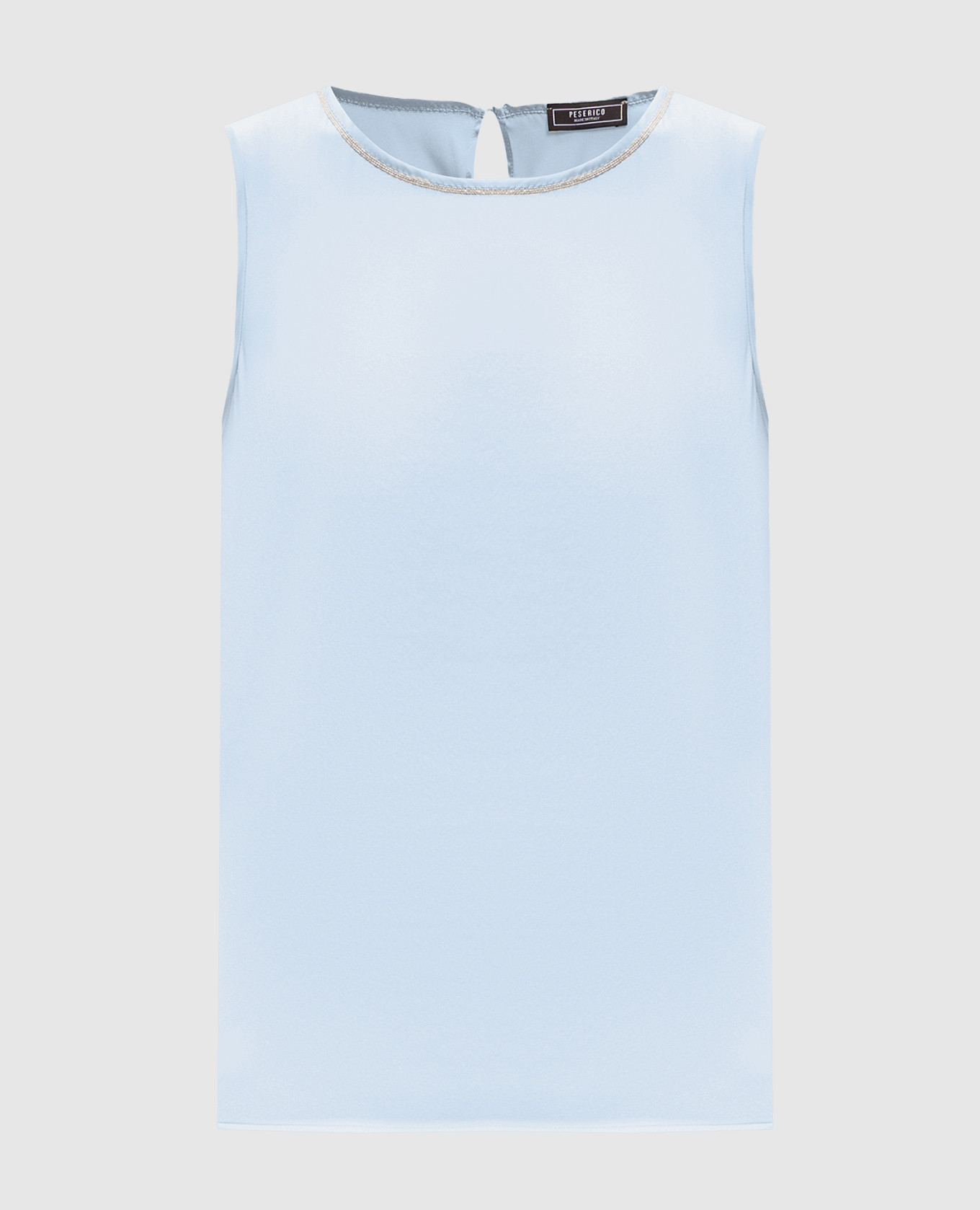 Blue silk top