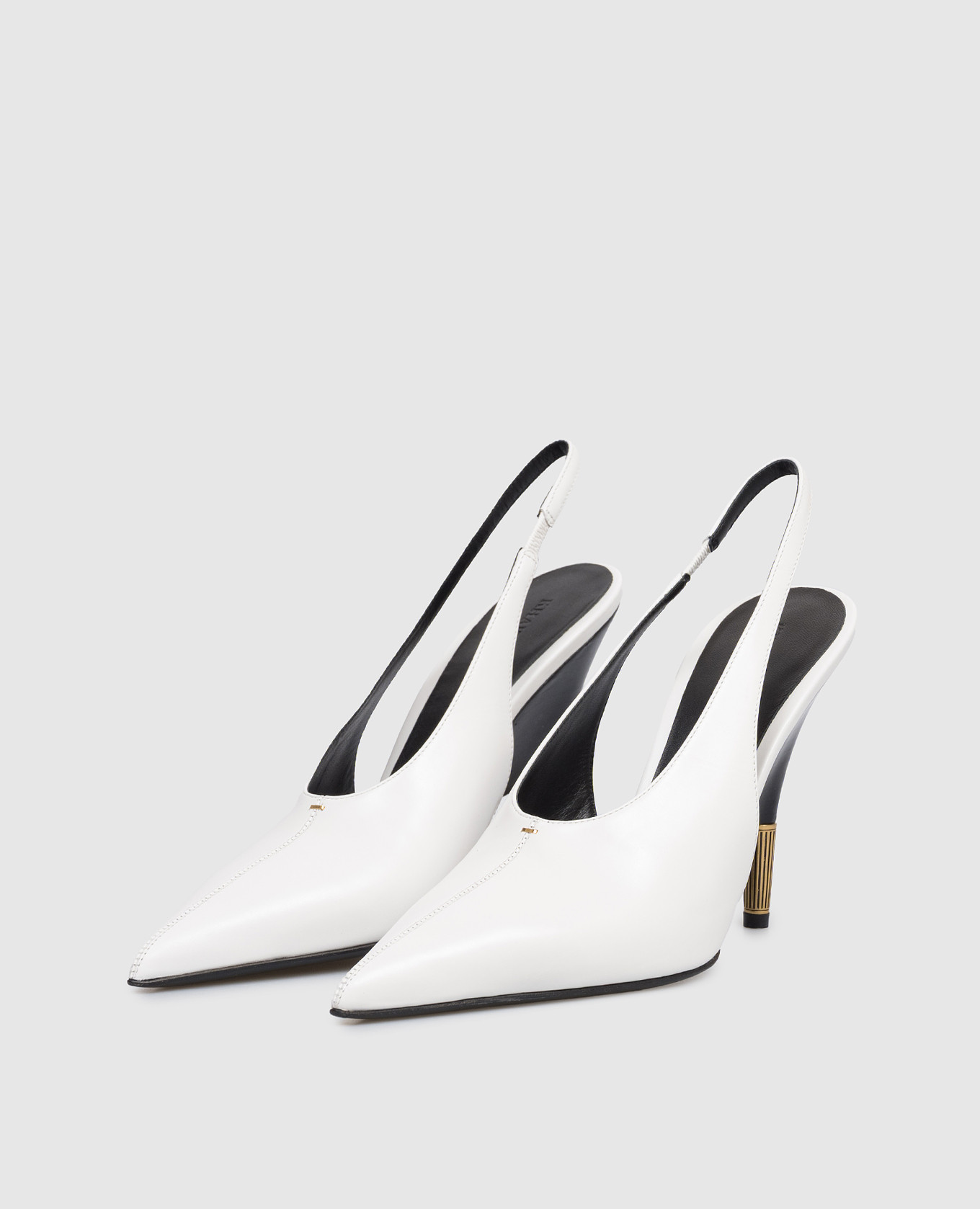 Bella white leather slingbacks Khaite 2