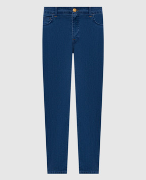 Stefano Ricci Blue jeans with logo patch MFT51D1050T135BL