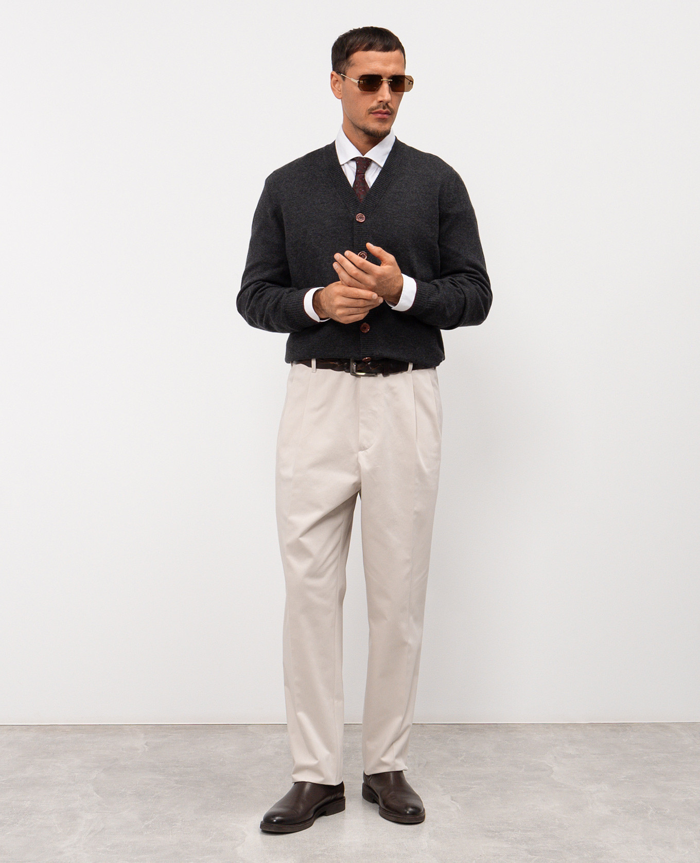 Beige cotton pants Brunello Cucinelli 2