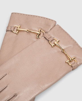 Sermoneta Gloves Beige leather gloves A109MODGRIMALDA
