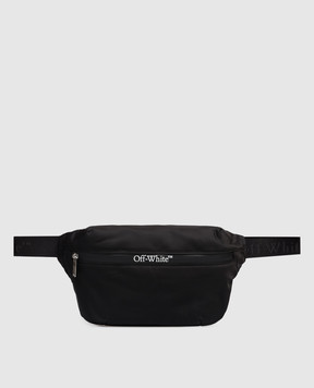 Off-White Black belt bag with logo print OMNO037C99FAB001