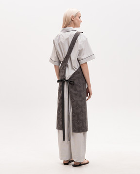 Le Jacquard Fraincais Braise gray cotton apron 31696