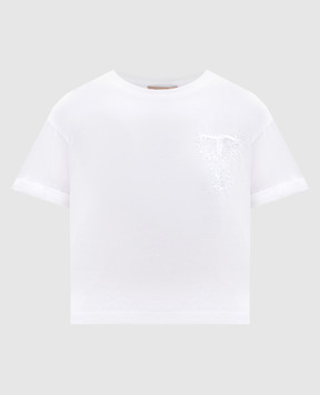 Twinset White T-shirt with monogram embroidery 261TT2380