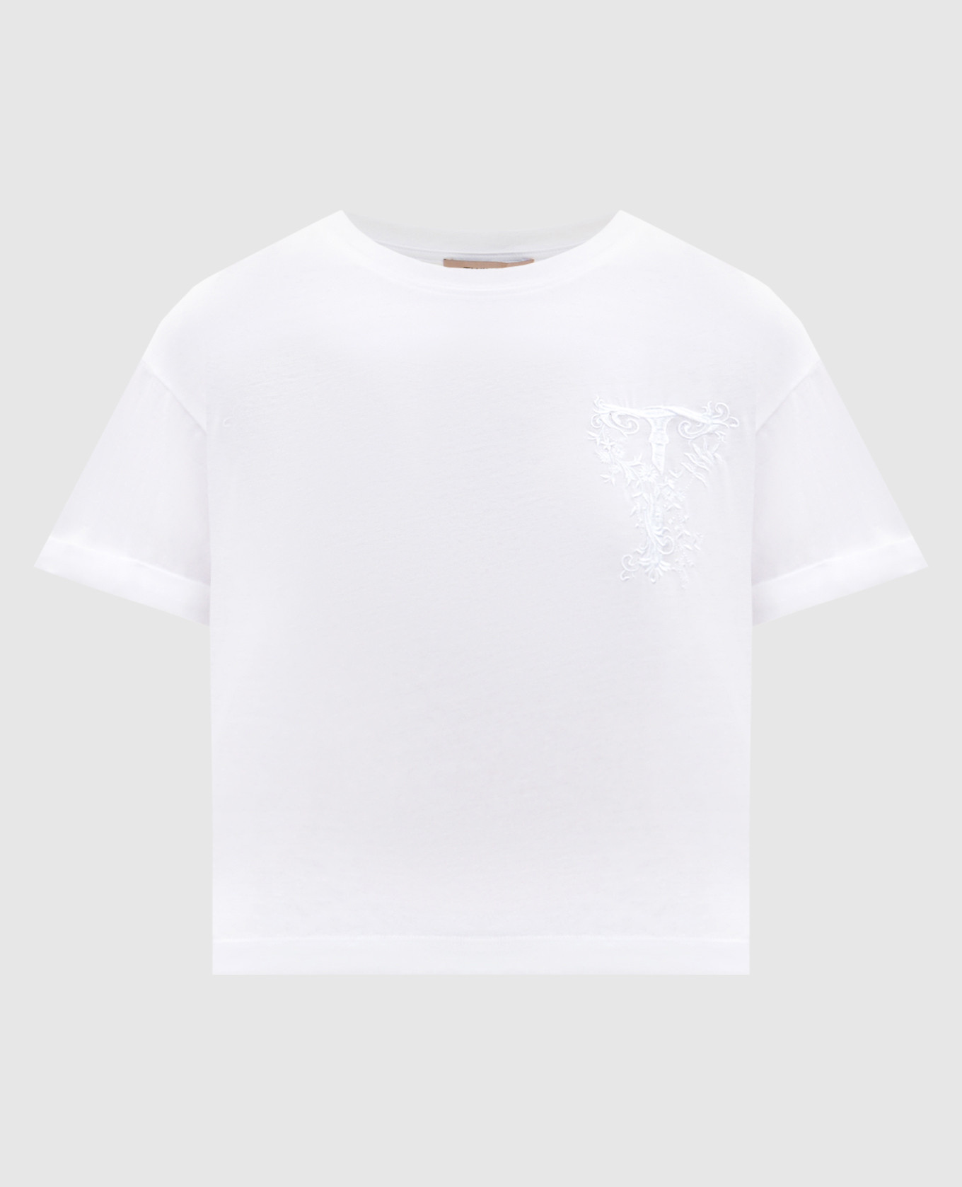 

White T-shirt with monogram embroidery Twinset