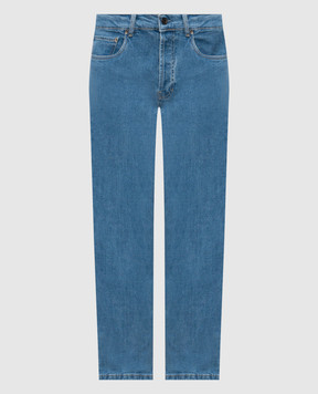 Pini Parma Blue jeans with logo patch PINIJEALBL