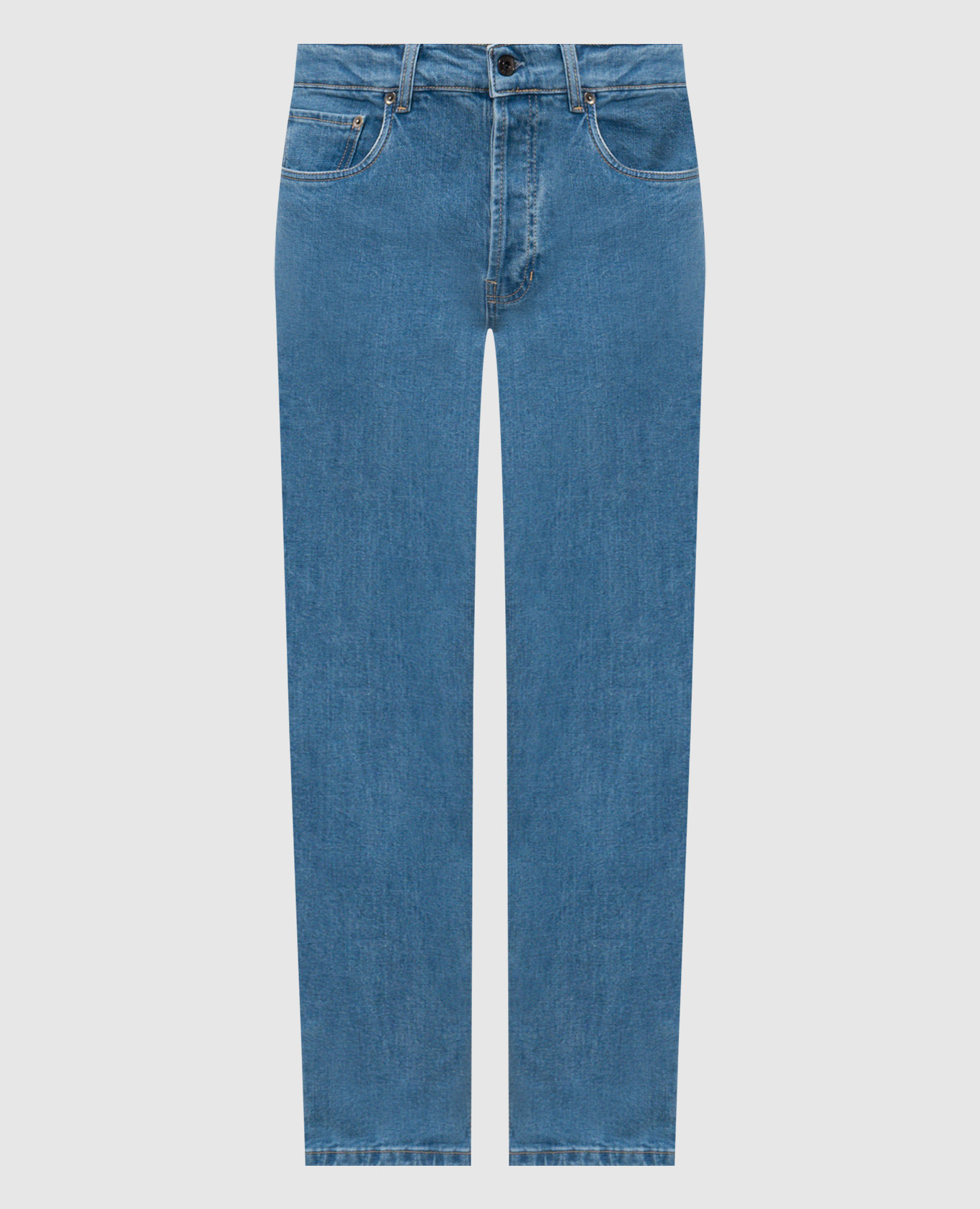 

Blue jeans with logo patch Pini Parma, Light blue