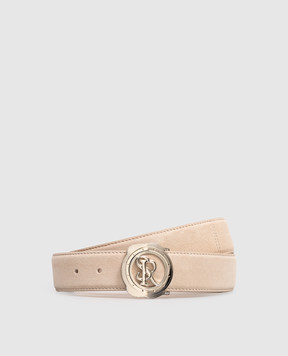 Stefano Ricci Beige suede belt N381SDC530P