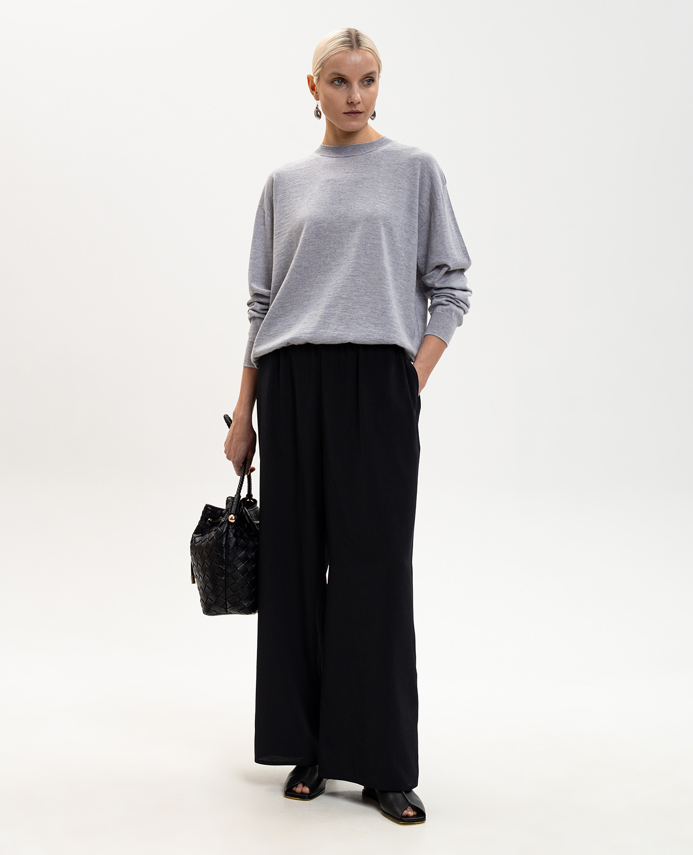 Grey melange wool jumper MUSCAT Sofie D`Hoore 2