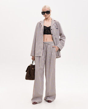 Dolce&Gabbana Brown striped pants FTDJDTFR52K