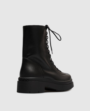 Jimmy Choo Black leather Sima Flat boots SIMAFLATSQM