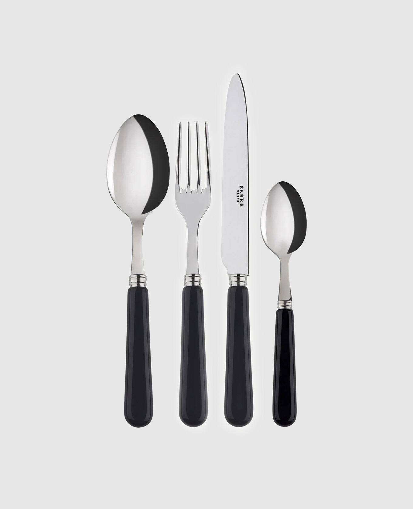 

Pop Unis black cutlery set for 6 people Sabre Paris