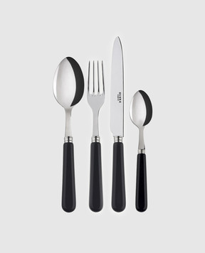 Sabre Paris Pop Unis black cutlery set for 6 people POPUNISMISBLACK24pz