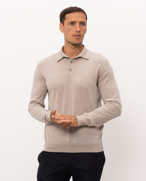 Enrico Mandelli Gray wool polo shirt 4K035A6210