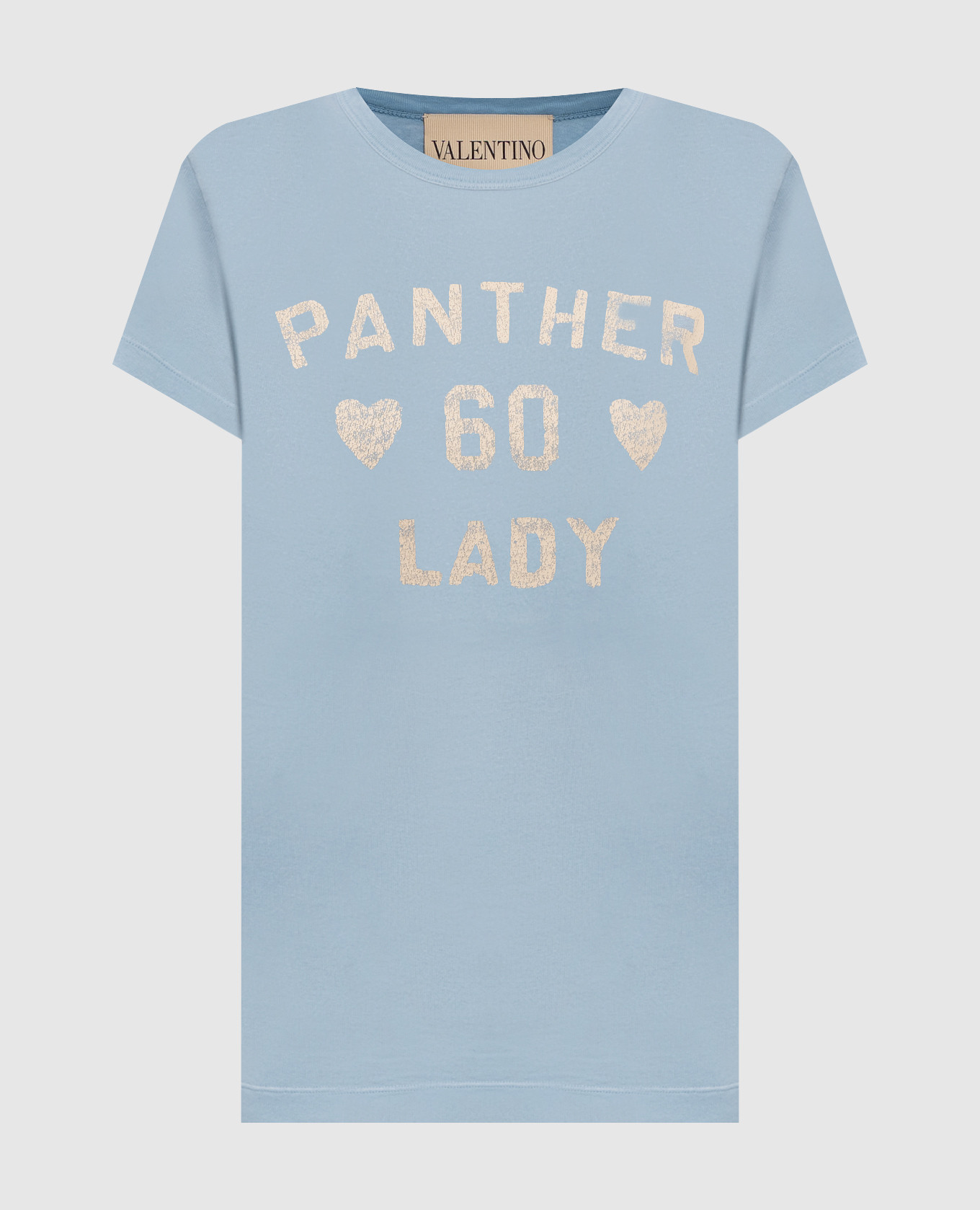 Panther Lady blue t-shirt with vintage effect