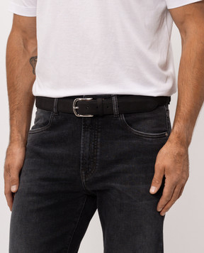 Enrico Mandelli Black nubuck belt MDL0027508