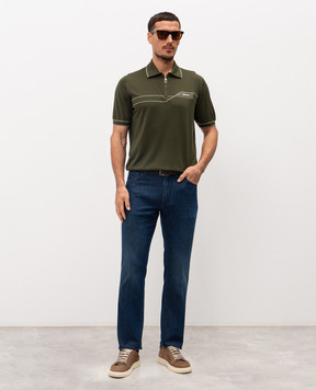Stefano Ricci Green silk polo with logo K616434Z33F26104