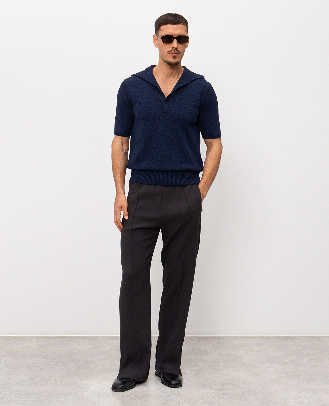

Blue polo shirt with monogram embroidery Dolce&Gabbana