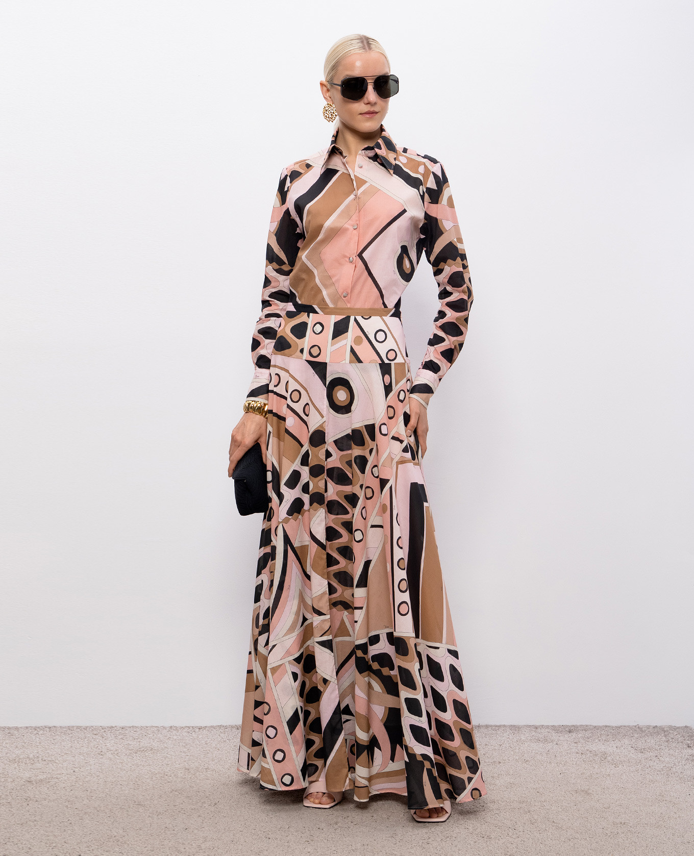

Printed maxi skirt PUCCI, White