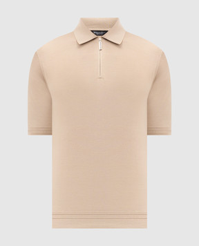 Stefano Ricci Beige silk polo shirt K616215P31F26101