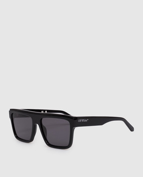 Off-White Black sunglasses with logo print OW1039100758