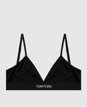 Tom Ford Black bralette with contrast logo BRJ009JEX011
