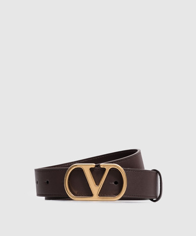 Brown leather belt