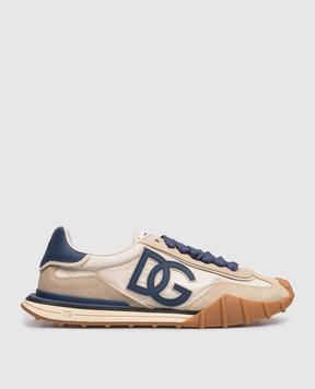 Dolce&Gabbana Beige DG Athletic combination sneakers CS2384AZ862