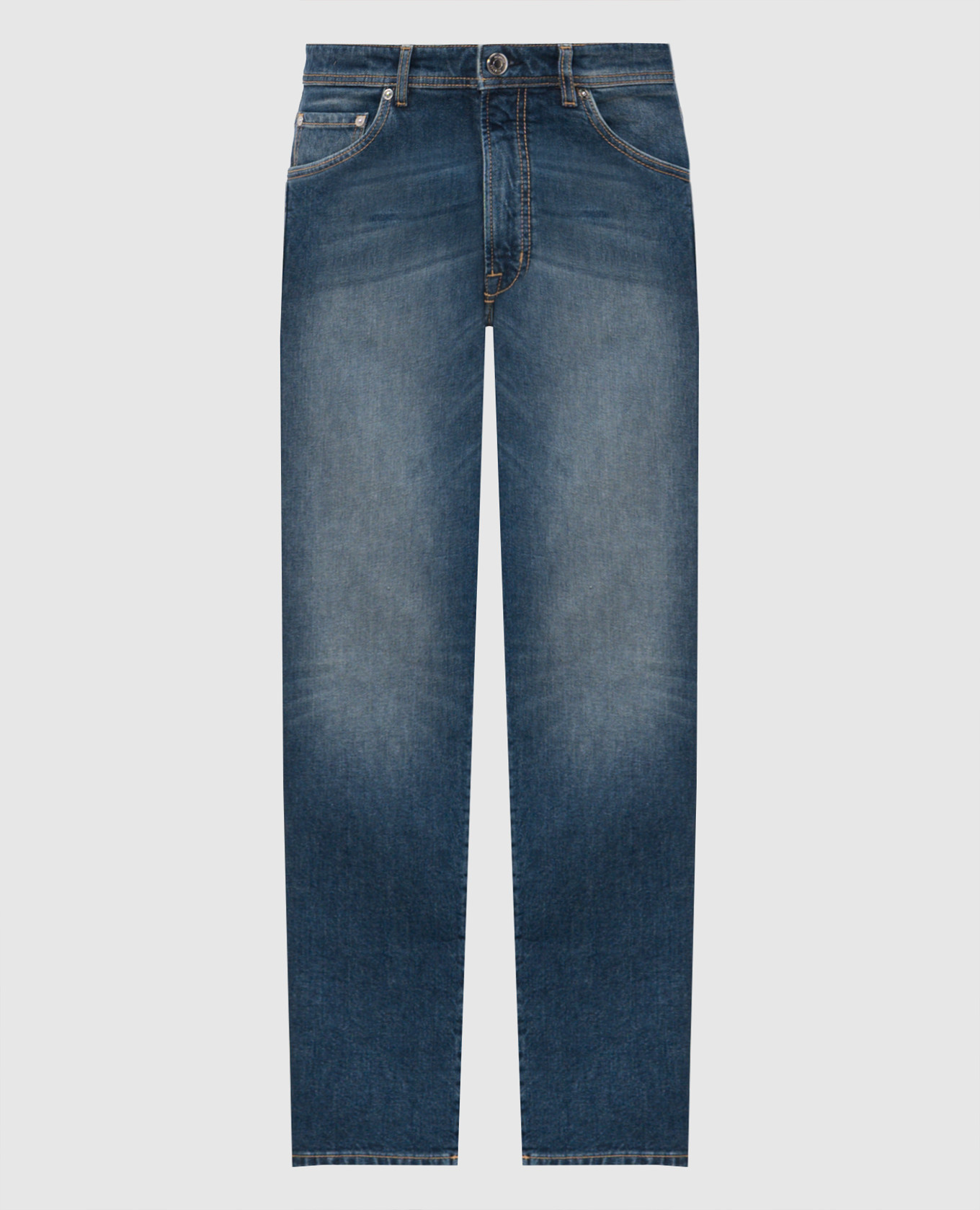 Blue jeans with a worn effect