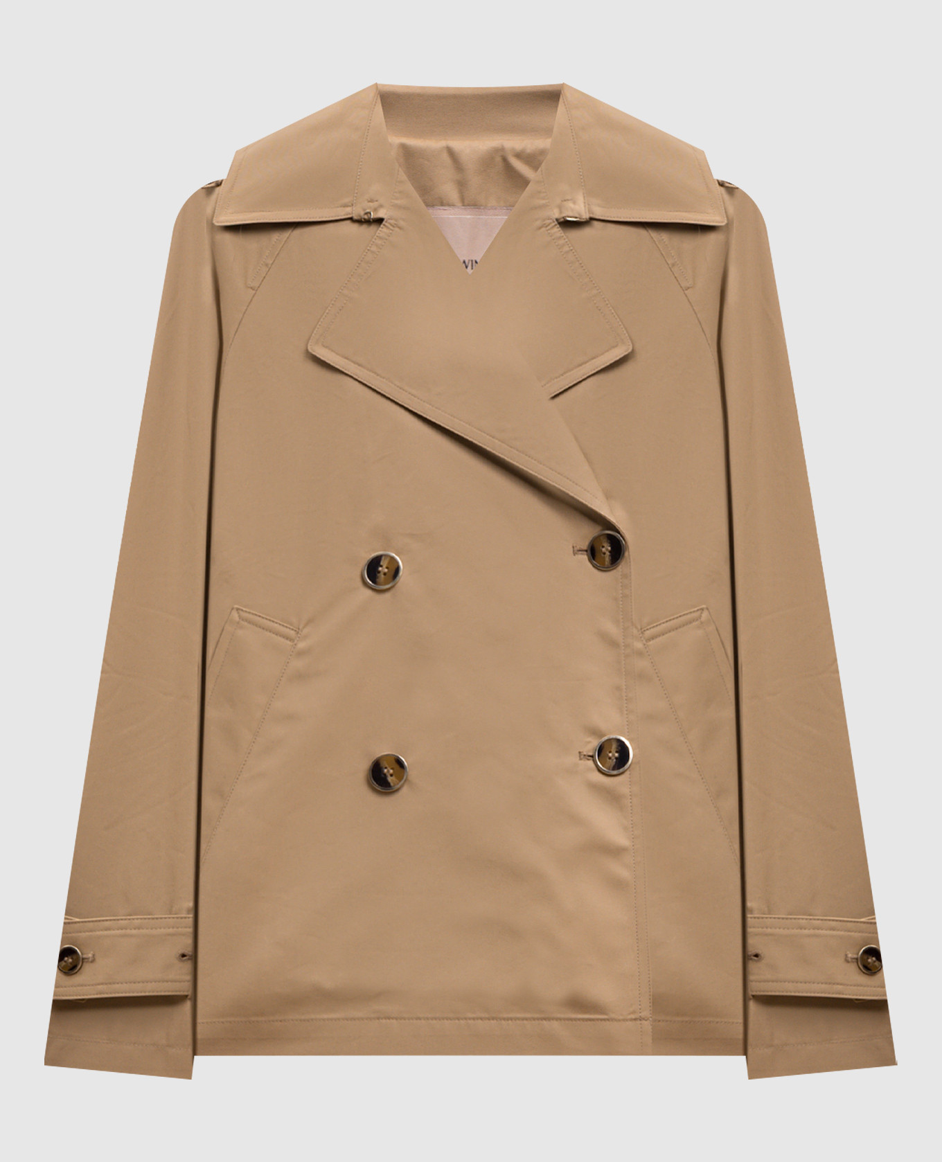 

Beige cropped trench coat Twinset
