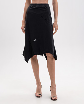 Vetements Black asymmetrical skirt WH27SK167B
