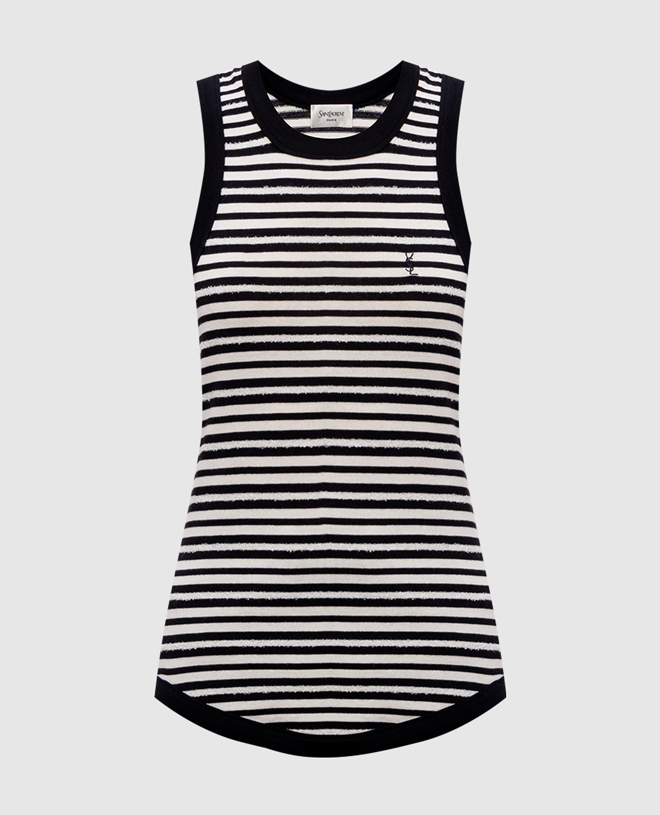 Cassandre striped embroidered T-shirt Saint Laurent