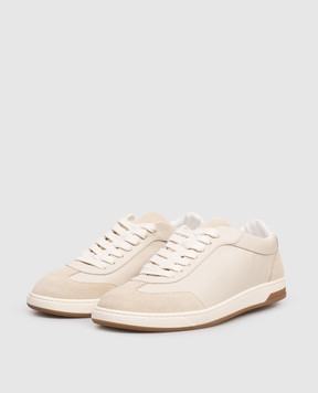 Peserico Black leather sneakers R79072C0CC794