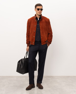 Enrico Mandelli Terracotta suede jacket 4T100A7405
